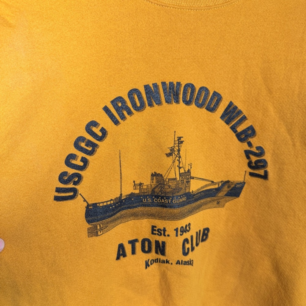 vtg Jerzees Super Sweats USCG Ironwood Aton Club Kodiak Alaska Mens M Sweatshirt - Picture 3 of 5